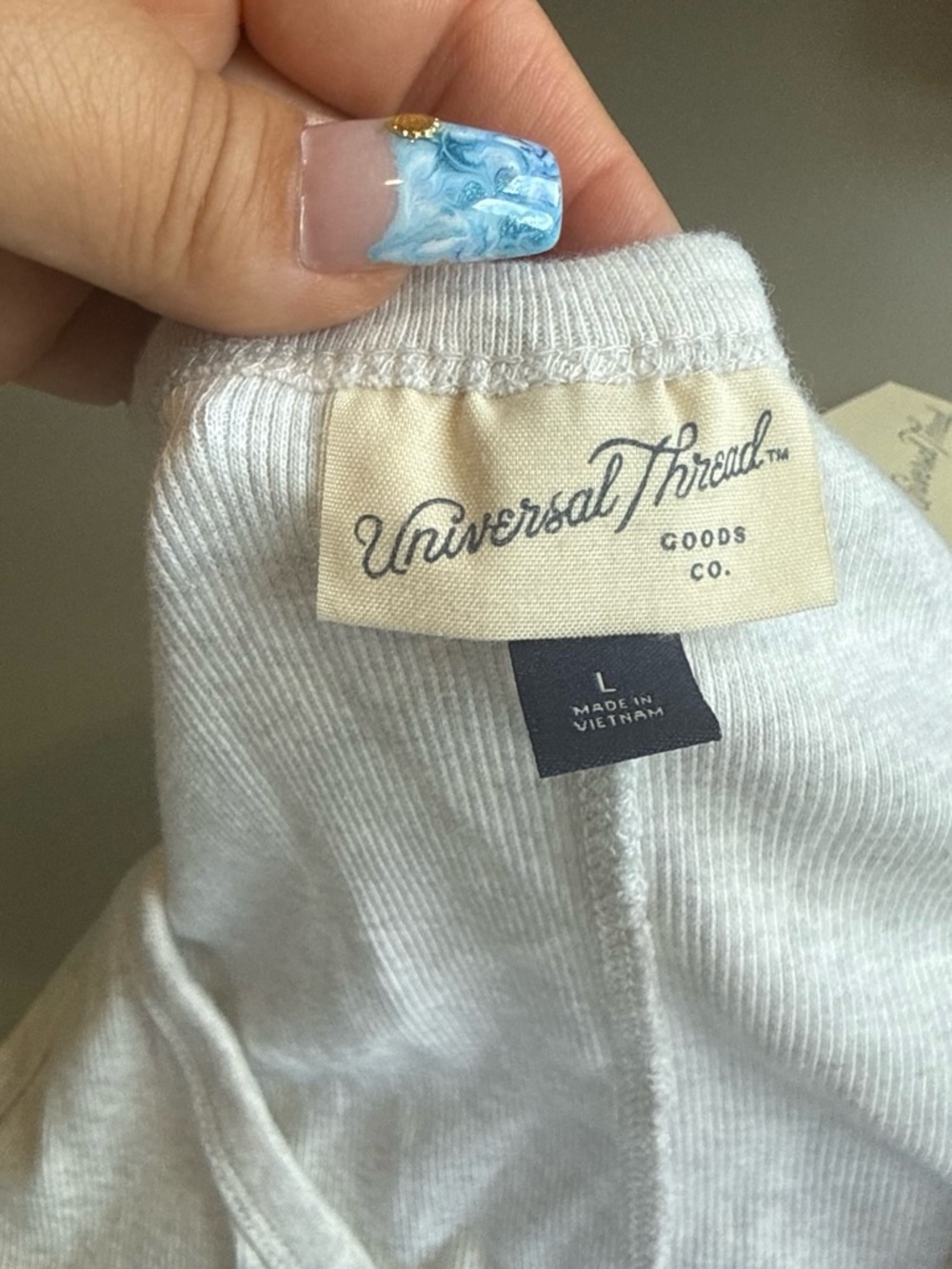 Universal Thread Light Gray Ribbed Scoop Neck Tank - Picture 4 of 4